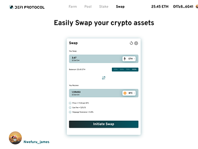 Crypto swap Ui