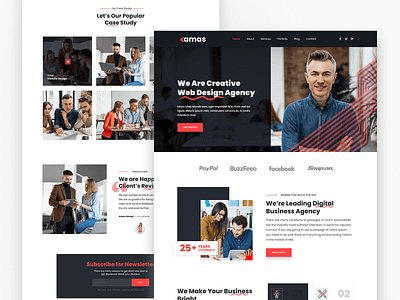 Business agency Figma website template and mockup