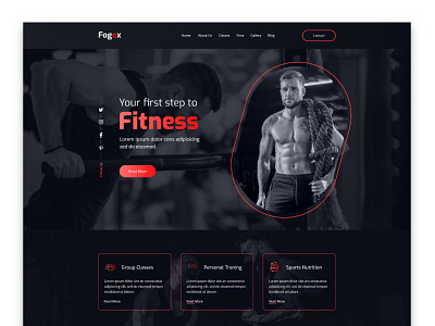 fitness website design design figma template figma website graphic design illustration logo psd website ui ui ux web design website mockup
