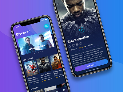 Movie mobile app | Shot 01 2018 booking interface ios iphonex mobile app movie new year uiux