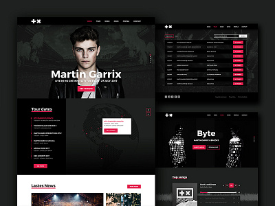 Martin Garrix website - Redesign concept | Shot 01 edm interaction martin garrix play music play video redesign uidesign uiux web web design