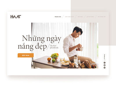 Landing page concept for “ Nhung ngay nang dep” interaction interface landing page microsite minimal photobook ui design ui ux web design web designer website