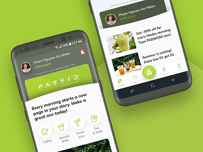 Passio - Coffee to go (Rejected concepts) android app app design coffee coffee app mobile app ui design ui ux