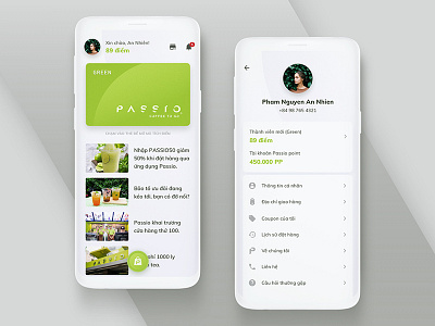 Passio coffee #3 app booking cafe clean coffee interface minimal mobile app rewards ui design uiux