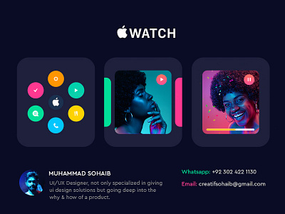 Apple Watch UI Design apple design apple watch colorful creative design illustration inspiration trending ui ux website