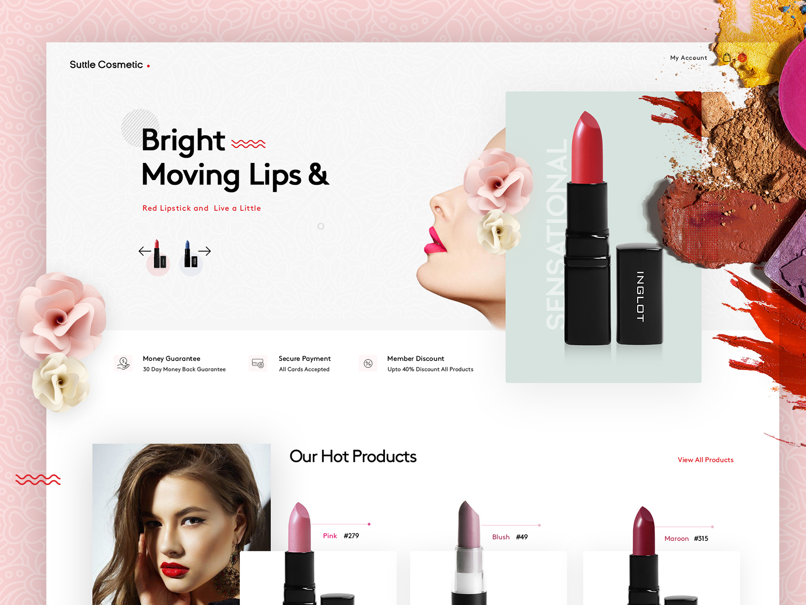 Cosmetic Landing Page Design by Muhammad Sohaib on Dribbble