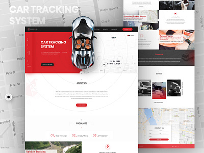 Car Tracking Website Template blog car creative editing inspiration landing page tracking website