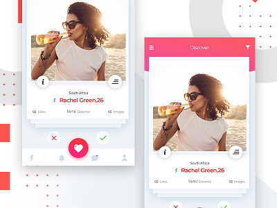Dating App Design application color combination dating app done foods gradient love color pink trending ui