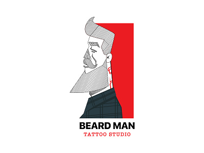 Beard Man Tattoo Studio branding clean colorful creative design inspiration logo studio tattoo tattoo art tattoo artist tattoo design tattoos trending