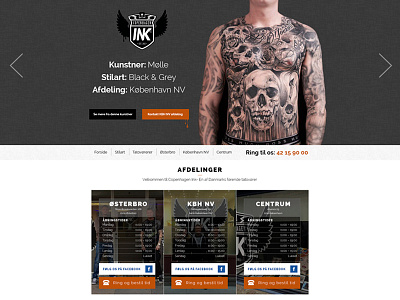 Copenhagen Ink art ink tattoo webdesign website