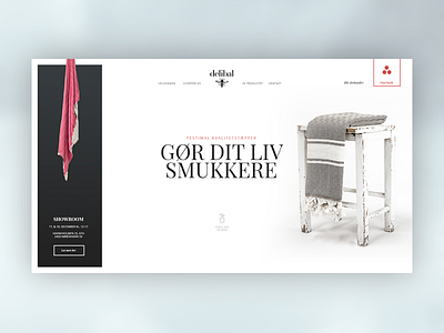 Delibal black white bw clean exclusive fashion landingpage luxury simple site ui ux web