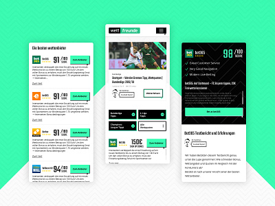 Wettfreunde Redesign branding bright colours clean design landingpage news simple sports sports betting uiux website