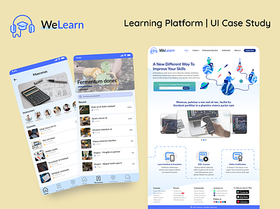 WeLearn Learning Platform | UI Case Study animation app design graphic design ui ux