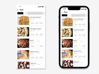 Pizza Card List Auto Layout