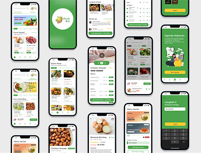 FreshKit: UI UX Case Study app application cook cooking design figma food fresh kit meal mobile mobile app plan planner recipe recipes ui uiux ux