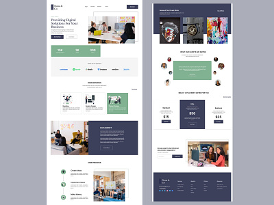 Landing Page for a digital creative Agency ui