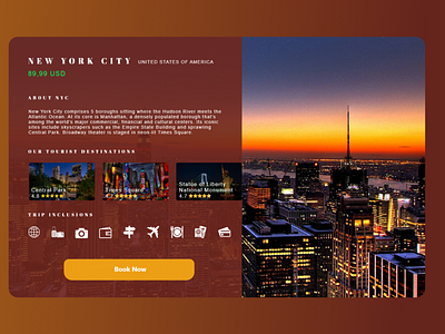 Travel agency website design concept