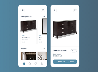 Furniture e-commerce phone app design concept app apps e commerce furniture ikea ui ux web website