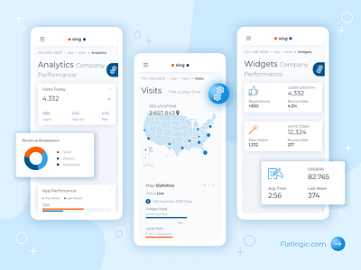 Sing App Vue Admin Dashboard admin design admin template app dashboard interface javascript mobile mobile design trendy ui ux vue white ui