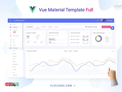 VUE MATERIAL TEMPLATE FULL admin dashboard admin template app dashboard design development interface template trendy trendy design ui ux vue web webdev