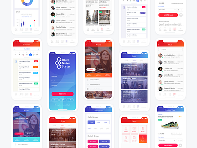 React Native Starter Mobile Kit by Flatlogic on Dribbble