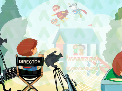 Be the director of a movie design graphic design icon illustration logo vector