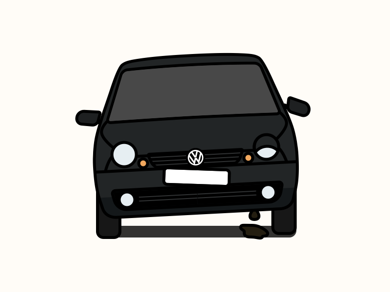 Broken VW Lupo volkswagen broken lupo car illustration