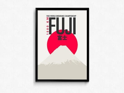 1983 1000 km Fuji fuji japan poster print racing