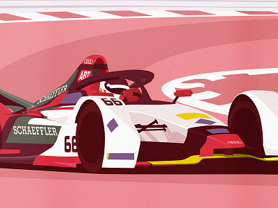 Marrakesh E-Prix audi formula e illustration marrakesh morocco motorsport racing vector