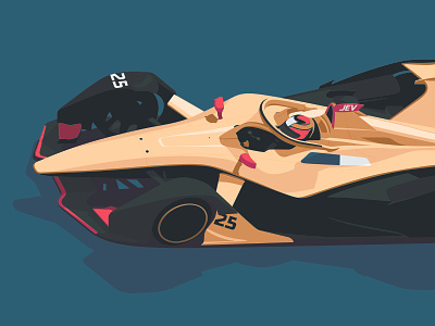 FIA Formula E 2018/19 Champion formula e illustration motorsport racing vector vergne