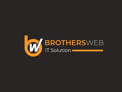 BrothersWEB logo branding flat logo minimal typography vector web