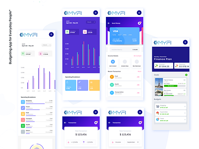 Budgeting App for Everyday People app design ui ux