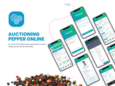 Pepper Auction Platform. adobe xd app case study case study design pepper prototype trading