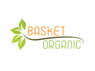 Basket Organic app branding design illustration ios lettering logo typography vector