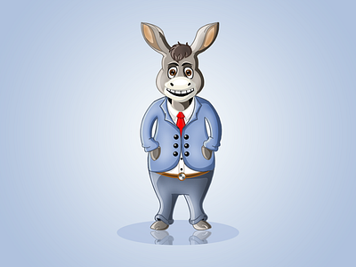 Donkey Cartoon app charachter design icon illustration web