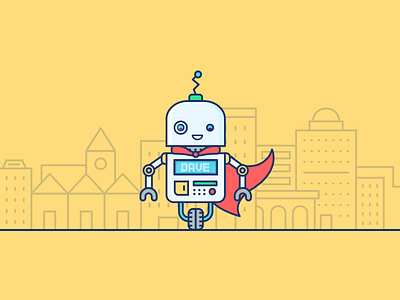 Dave bot city dave illustration robot superbot