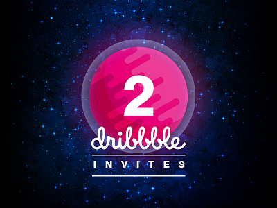 2 Dribbble Invites dribbble dribbble invites invitation