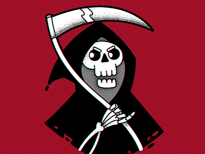 Auntie Death death drawing grim reaper illustration illustrator skull vector vectorart