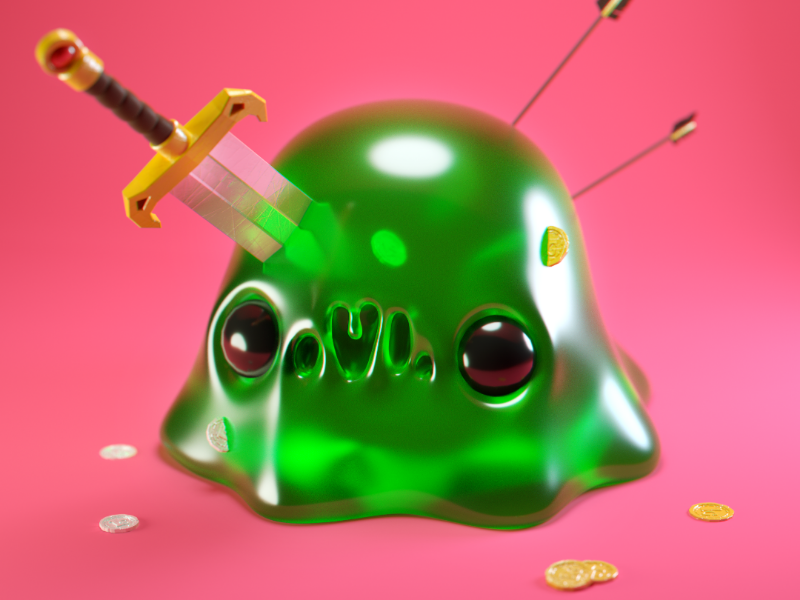 Blob game art character design lowpoly game games gameart art characterdesigner poring slime design character illustration 4d cinema4d 3dart 3d