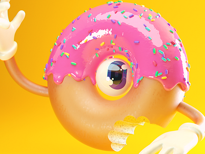 Doug Nuts 3d 3d art 3d artist cartoon character character design characterdesign cinema 4d cinema4d design donuts doughnuts illustration illustration art