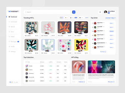🎖️NFT Marketplace app dashboard