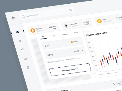 Crypto trading dashboard app bitcoin coin crypto cryptocurrency dashboard design nft tokens trading trend ui uiux ux wallet web