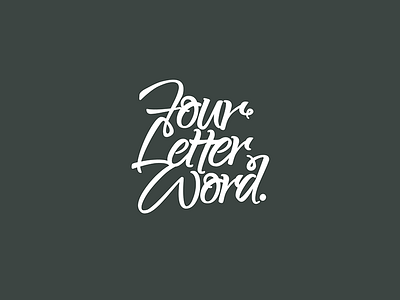 Four Letter Word branding concept logo type