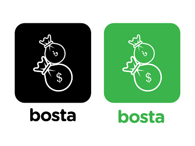 Bosta app icon logo mobile design