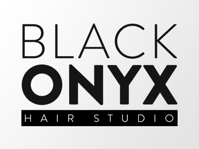 Black Onyx Hair Studio Concept branding logo