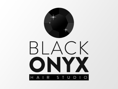 Black Onyx Hair Studio Concept branding logo