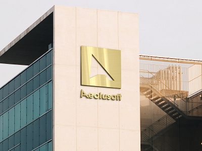 Aeolusoft - huge logo branding clean corporate design digital logo mockup modern photo