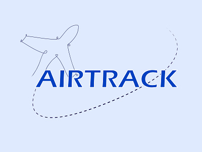 AirTrack logo for Airline Company aeroplane air airline blue brand branding design graphic design illustration logo modern typography unique vector vector logo