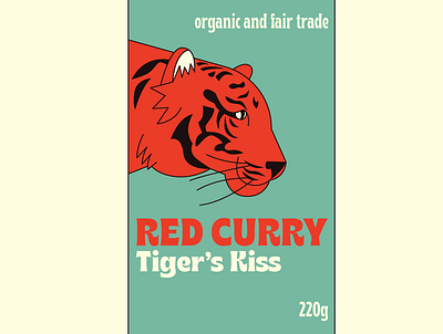 Red Curry animals branding curry design graphic design illustration illustrator package red spices texture tiger vector