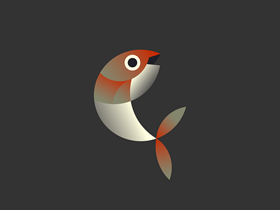Fish animals branding design fish gradient graphic design illustration illustrator logo nature texture ui vector water